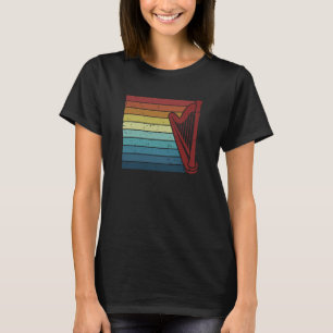 Camiseta Retro Konghou Pedal Harp Harpist Harp Player