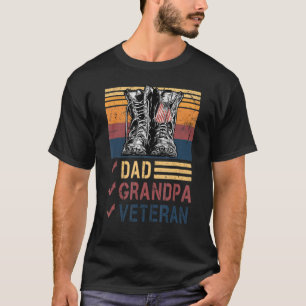 Camiseta Retro La Bandera Estadounidense Combate A Boots Pa