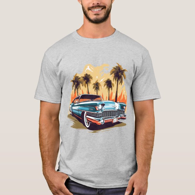 Camiseta Retro LA Style Luxury Classic Vintage Car (Anverso)