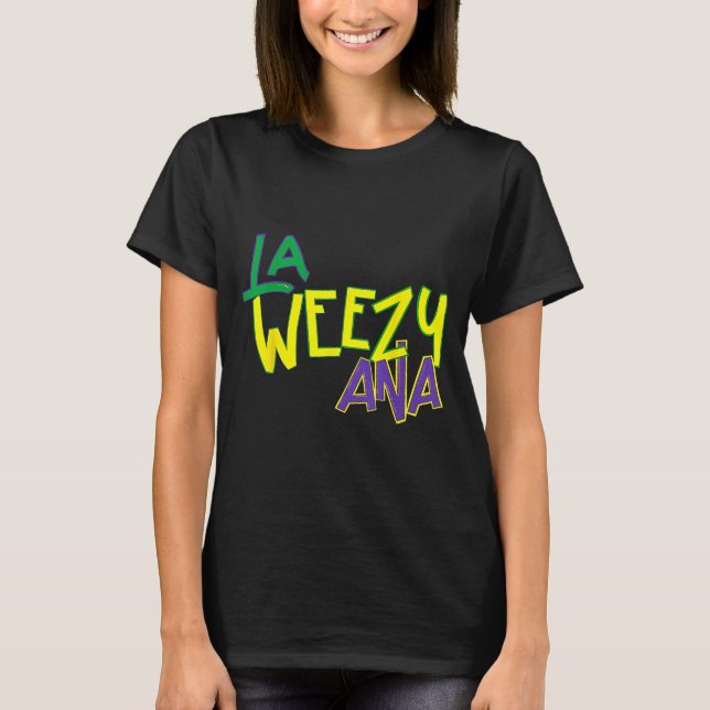 Camiseta Retro La Weezy Ana Happy Mardi Gras Louisiana New  (Anverso)