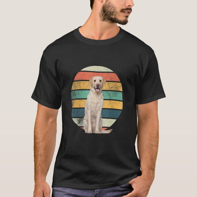 Camiseta Retro Labrador Recuperar Mamá Papá Perro (Anverso)