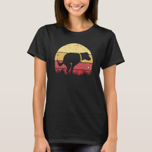 Camiseta Retro Labrador Sunset Dog Pooping Canino Dueño