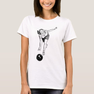 Camiseta Retro Lady Bowling