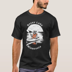 Camiseta Retro Lago Boyer Minnesota Lindo Mapache en Cayo