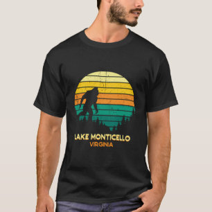 Camiseta Retro Lake Monticello Virginia Big Foot Souvenir