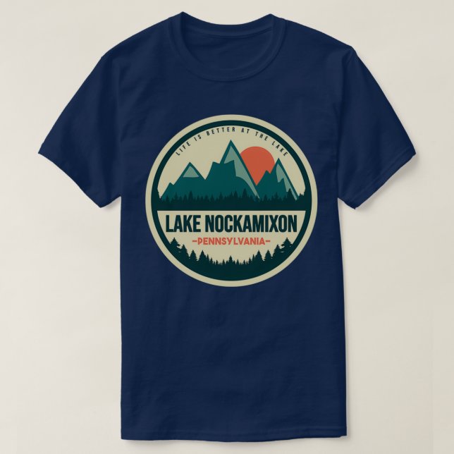 Camiseta Retro Lake Nockamixon Pennsylvania (Diseño del anverso)