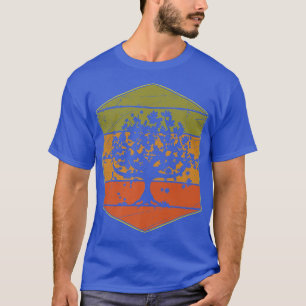 Camiseta Retro Las hojas otoñales caen en el árbol forestal
