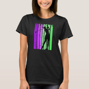 Camiseta Retro Las Mujeres De Golf Infantil Golfer Juegan A
