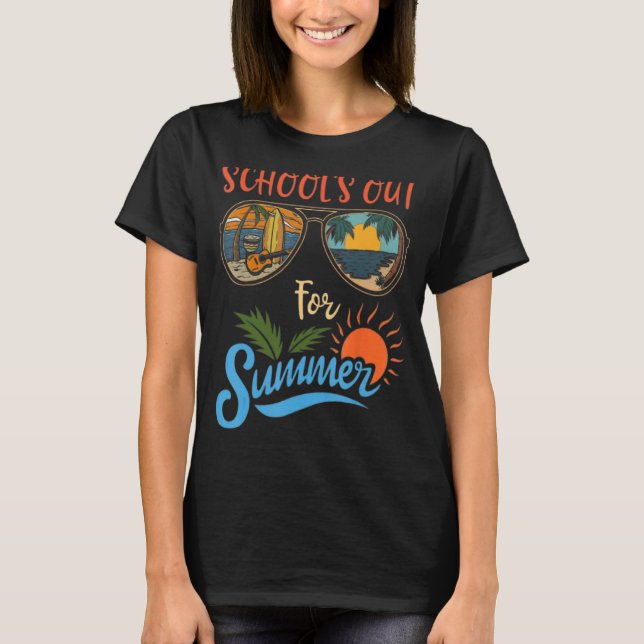 Camiseta Retro Last Day of School s Out For Summer Teacher  (Anverso)