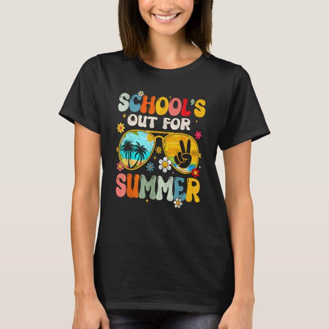 Camiseta Retro Last Day of School s Out For Summer Teacher  (Anverso)