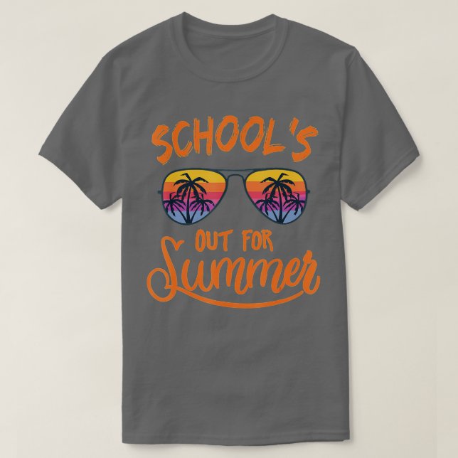 Camiseta Retro Last Day Of School Schools Out For Summer Te (Diseño del anverso)
