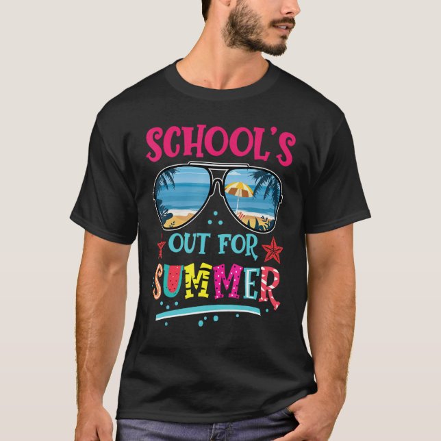 Camiseta Retro Last Day of School's Out For Summer Teacher  (Anverso)