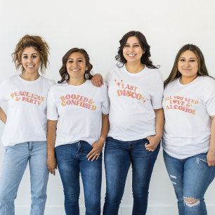 Camiseta Retro Last Disco Bachelorette Party T-Shirt