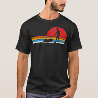 Camiseta Retro Lawn Mowing Grass Cortting Mower Gardening L