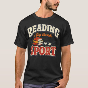 Camiseta Retro Lectura Es Mi Deporte Favorito Ratón De Bibl