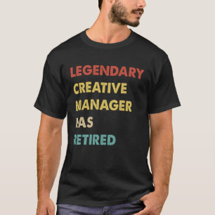 Camiseta Retro Legendario Administrador creativo se ha reti