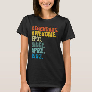 Camiseta Retro Legendario Desde Abril De 1993 30 Años