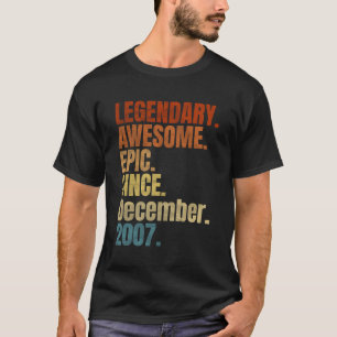 Camiseta Retro Legendario Desde Diciembre De 2007 T Shirt 1