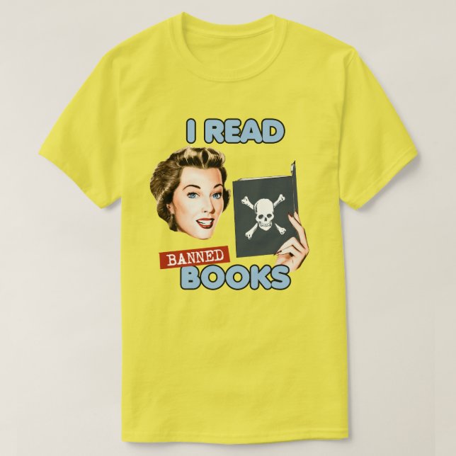 Camiseta Retro Leo libros prohibidos (Diseño del anverso)