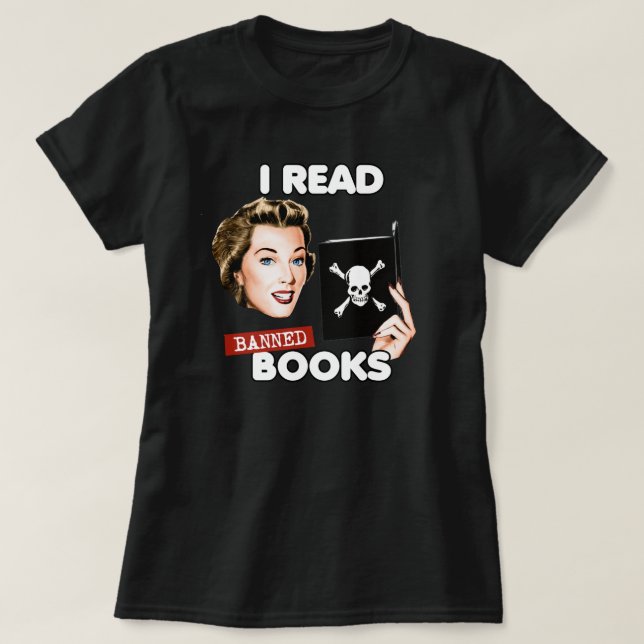 Camiseta Retro Leo libros prohibidos (Diseño del anverso)