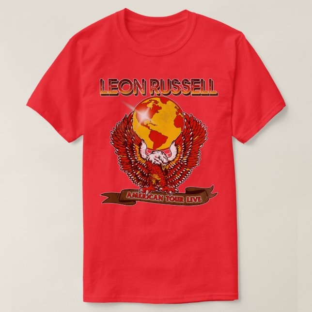 Camiseta Retro Leon Russell Tour Eagle Design (Diseño del anverso)