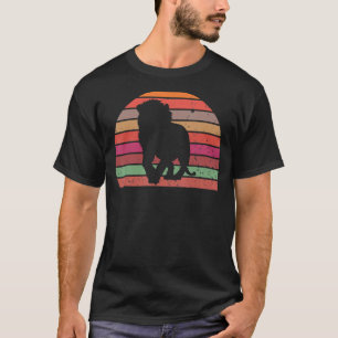 Camiseta Retro León Vintage Lon Silhouette Safari Animal