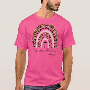 Camiseta Retro Leopardo Arcoiris Promise Keeper Jesus Cross