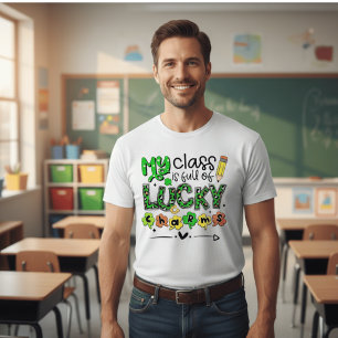 Camiseta Retro Leopardo Mi Clase está Llena de Encantos St.