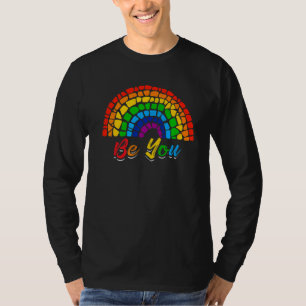 Camiseta Retro Lgbt Rainbow Pride Mes Gay Be Lgbt You Clo