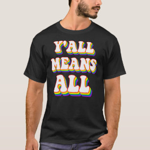 Camiseta Retro Lgbt Y'all Rainbow Lesbian Gay Ally Orgullo 