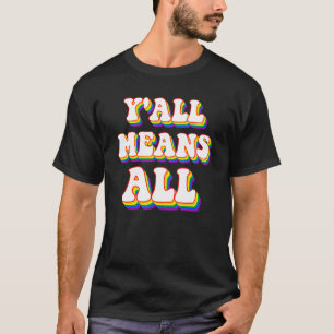 Camiseta Retro Lgbt Y'all Rainbow Lesbian Gay Ally Orgullo 