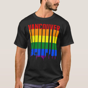 Camiseta Retro LGBTQ Vancouver British Columbia Canada Prid