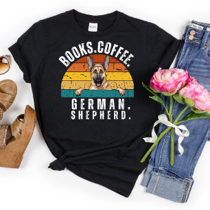 Camiseta Retro Libros Alemanes De Pastores De Pastores Coff