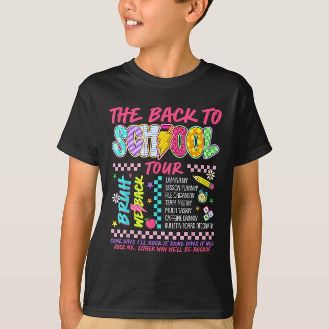 Camiseta Retro Lightning Bolt Abcd Back To School Tour Teac (Anverso)