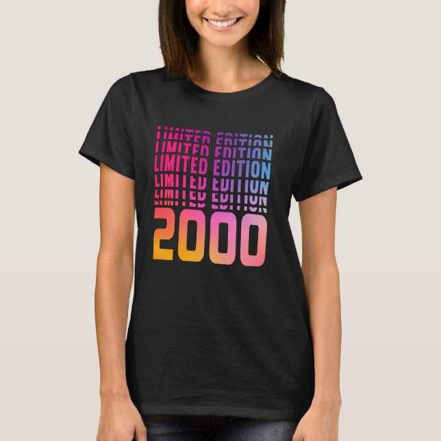 Camiseta Retro Limited Edition 2000 Birthday (Anverso)