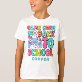 Camiseta retro linda de vuelta a gamer chicos