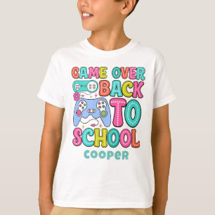 Camiseta retro linda de vuelta a gamer chicos