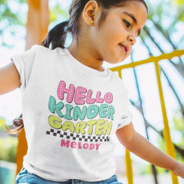 Camiseta retro linda de vuelta al cole de jardín d