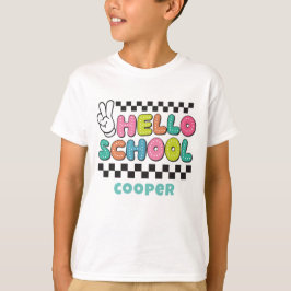 Camiseta retro linda de vuelta al cole para niños