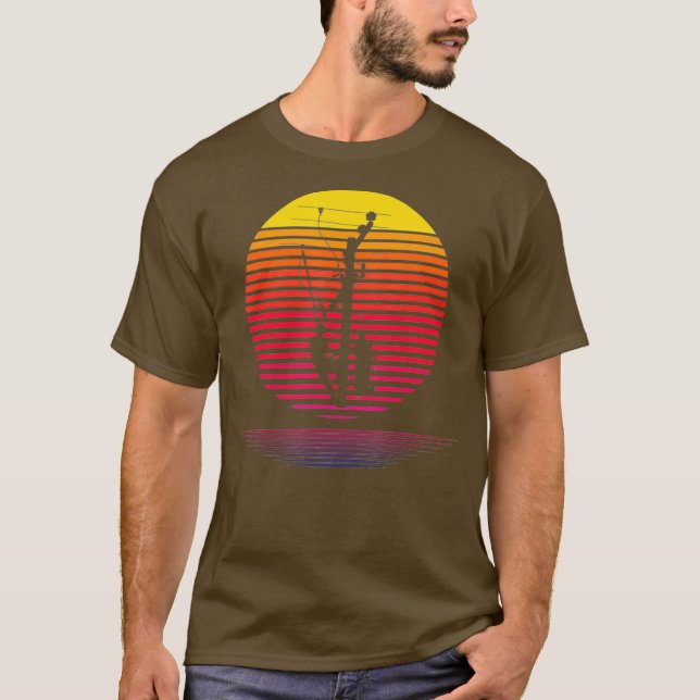Camiseta Retro Lineman Silhouette Gift Power Pole Linemen (Anverso)