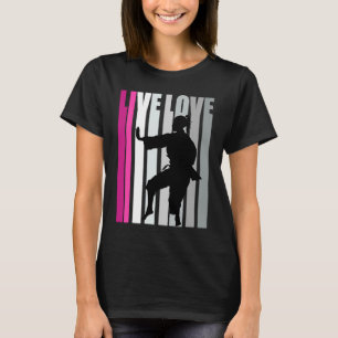 Camiseta Retro Live Love Karate Colores coloridos de siluet
