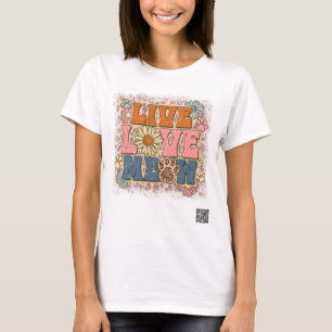 Camiseta Retro Live Love Meow