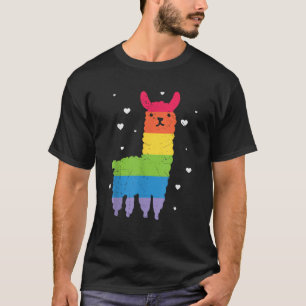 Camiseta Retro Llama Alpaca Orgullo Gay Lesbiana Arcoiris L