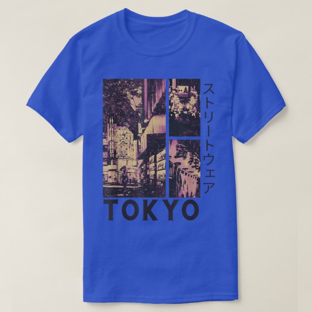 Camiseta Retro Lofi Tokio Calle japonesa Estética Gra (Diseño del anverso)