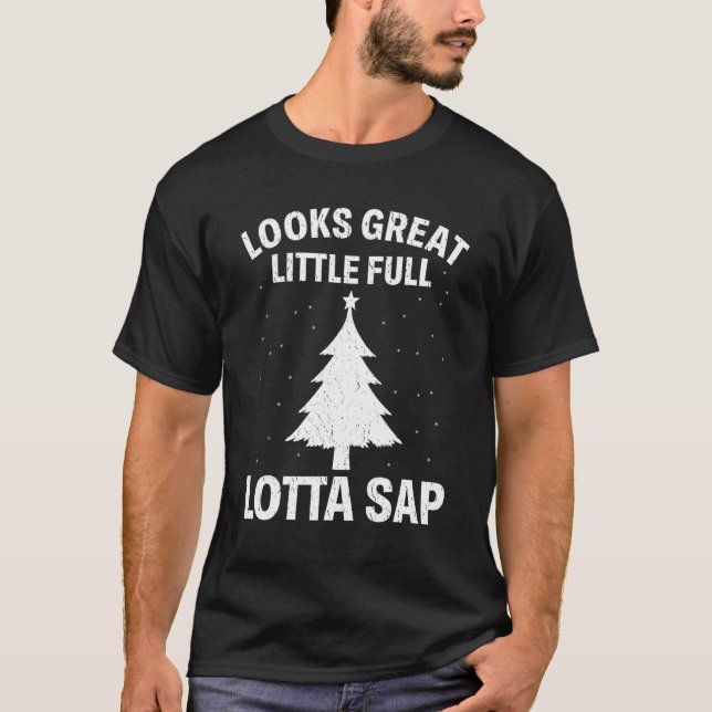Camiseta Retro Looks Great Little Full Lotta Sap  Christmas (Anverso)