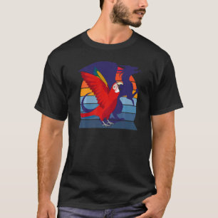 Camiseta Retro Loro I Dragón I Grito Carne Macaw 1