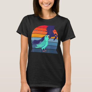 Camiseta Retro loro I unicornio I gritando Parro turquesa