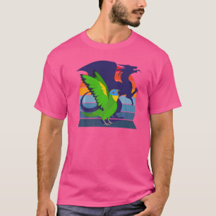 Camiseta Retro Loro I Winged Dragon I Naranja Alegre Amazon