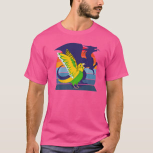 Camiseta Retro Loro I WingWingagon I Gritando Bu Amarilla