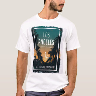 Camiseta Retro Los Ángeles - Palmas de California